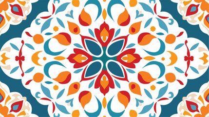 Fototapeta na wymiar Colorful ethnic patterned background. Arabesque vector