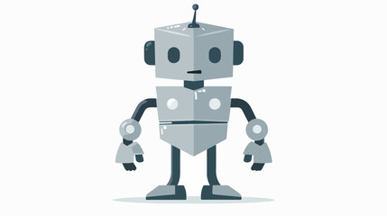 Concept Robot. This is an illustration of a grey cute