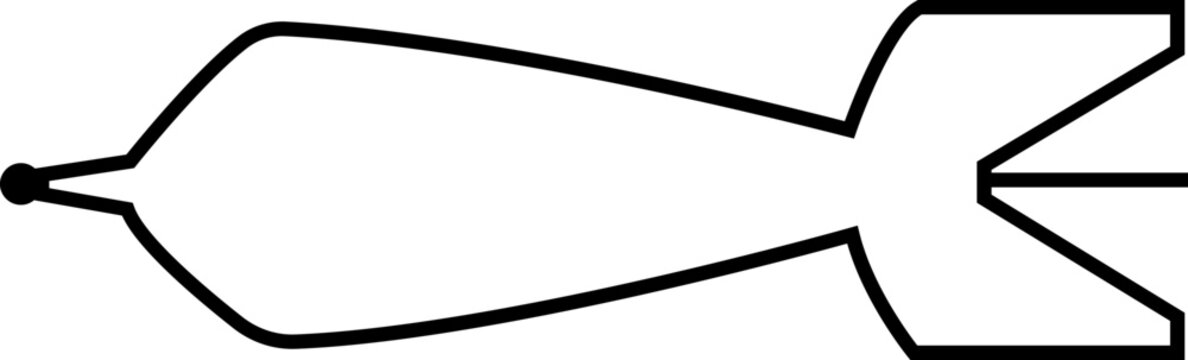recommend clip art: Missile icon in line style editable stock. Combat rocket weapons. Nuclear atomic warhead silhouette symbol. Army or military guided Missile sign. Air missile attack for web on transparent background.