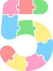 5 1five Pastel Puzzle Alphabet School