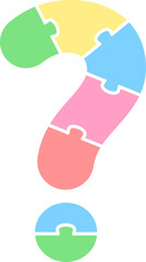 Question Mark Sign Symbol Pastel Puzzle Alphabet School