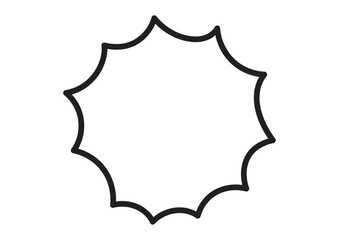 ポップなギザギザの吹き出し