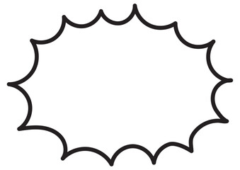 ポップなギザギザの吹き出し