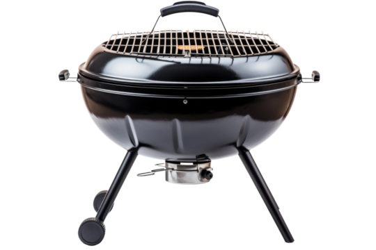 Large Grill on BBQ Grill. On a White or Clear Surface PNG Transparent Background.