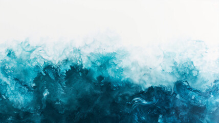 Fototapeta na wymiar A dreamy composition of blue and white resembling ocean foam and waves.