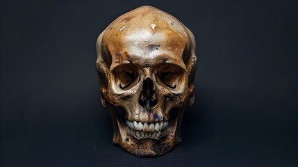Meditations on Mortality: A Human Skull in Solitary Study