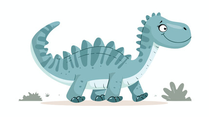 Cute dinosaur. Papasaur. Vector illustration flat vector