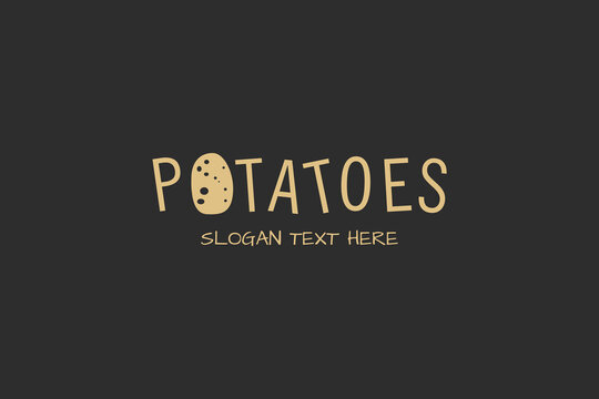 abstract of potatoes text wordmark style logo