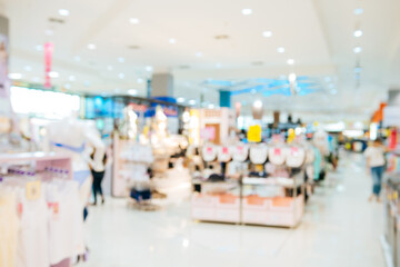 Obraz na płótnie Canvas Abstract blurred of people in shopping mall of department store for background