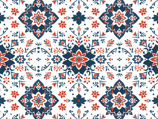 Pattern seamless design, wallpaper, flower, fabric, carpet, mandalas, clothing, wrapping, sarong, tablecloth, shape, geometric pattern, ethnic pattern, traditional. illustration