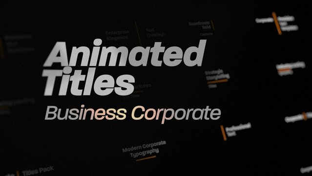Business Corporate Typography Titles 