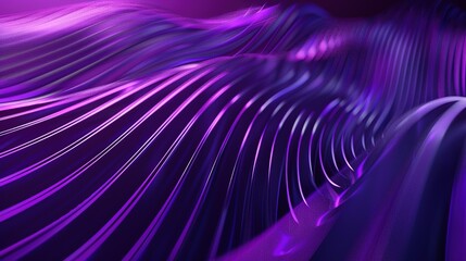 Purple digital lines with dark gradient background 3d rendering ,Generative ai, 