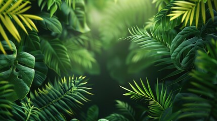 Realistic summer background with vegetation  ,Generative ai, 