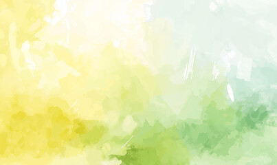 Light green and yellow watercolor background with soft pastel tones