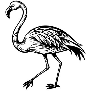 recommend clip art: flamingo silhouette isolated on white