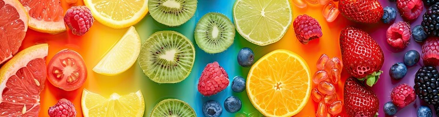 A fruit collage that includes fruits specific to different regions.