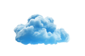 Floating Cloud in the Sky. On a White or Clear Surface PNG Transparent Background.