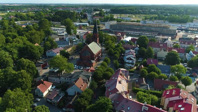 Ustka Church Najswietszego Zbawiciela Aerial View Poland