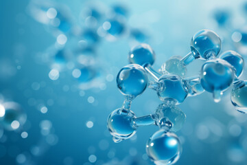 Hyaluronic Acid Molecules in Hydration Concept - 780361544