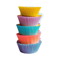 Stacked cupcake cases in a pile