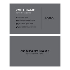 Double-sided creative business card template.Portrait and landscape orientation.Horizontal and vertical layout.Personal visiting card with company logo.  Vector illustration design.
