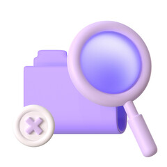Search not found Empty State Object 3D