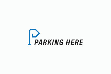 simple initial letter P icon logo design vector template. outline initial P for parking iconic logo vector design background. 