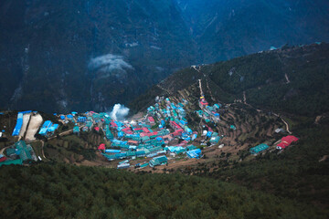 Namche Bazar Village. Himalayan mountains. Nepal - 780368374