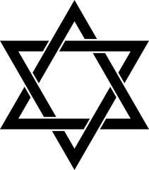 Judaism religious symbol icon, transparent background