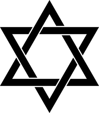Judaism religious symbol icon, transparent background