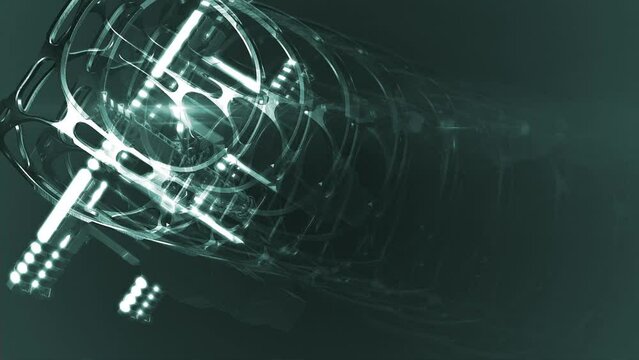 animation - Abstract technology background with futuristic elements