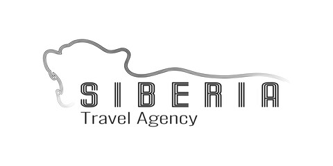 Logo. Travel agency. Siberia. Vector illustration