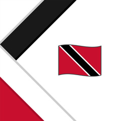 Trinidad And Tobago Flag Abstract Background Design Template. Trinidad And Tobago Independence Day Banner Social Media Post. Trinidad And Tobago Illustration