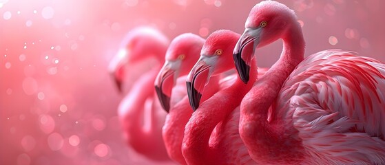Flamingo birds integrating with technology in a server room art concept. Concept Flamingo Birds, Technology Integration, Server Room, Art Concept