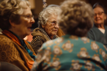 Implementing peer support senior groups in a community center, creating a sense of solidarity and understanding