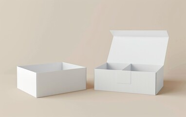 Packaging or box mockup. Empty blankk space 3d rendering object