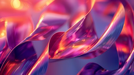 Vivid silk waves with sparkling light particles creating a sense of motion and festivity in an abstract composition..