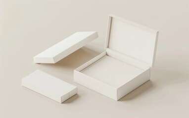 Packaging or box mockup. Empty blankk space 3d rendering object