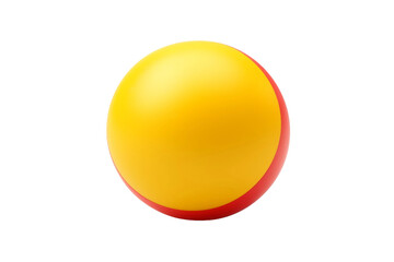 Yellow and Red Ball on White Background. On a White or Clear Surface PNG Transparent Background.