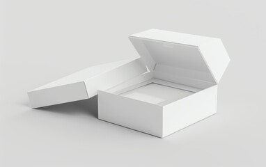 Packaging or box mockup. Empty blankk space 3d rendering object