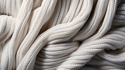 knitted light beige scarf closeup texture