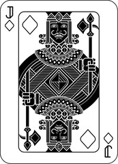 A jack of diamonds card design from a playing cards deck pack - 780375775