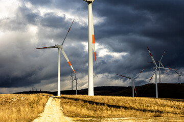 Sustainable electricity producing wind farm located in the mountains of Europe enabling the...