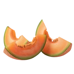Foto auf Alu-Dibond Two melon pieces on Transparent Background © TheWaterMeloonProjec