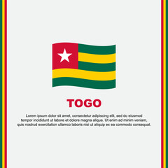 Togo Flag Background Design Template. Togo Independence Day Banner Social Media Post. Togo Cartoon