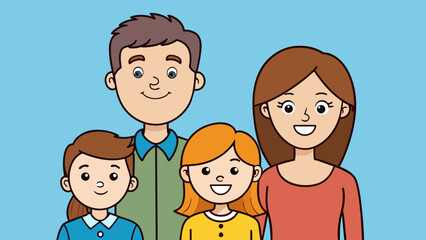 happy family vector illustration