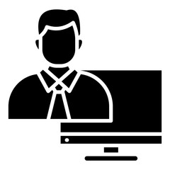 Computer Expert  Icon Element For Design
