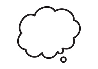雲形の考える吹き出しイラスト素材