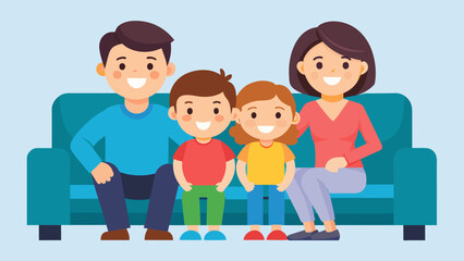 family picnic vector illustration