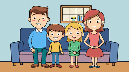 family picnic vector illustration